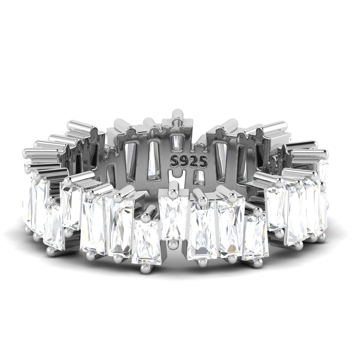 Silver Scattered Eternity Ring