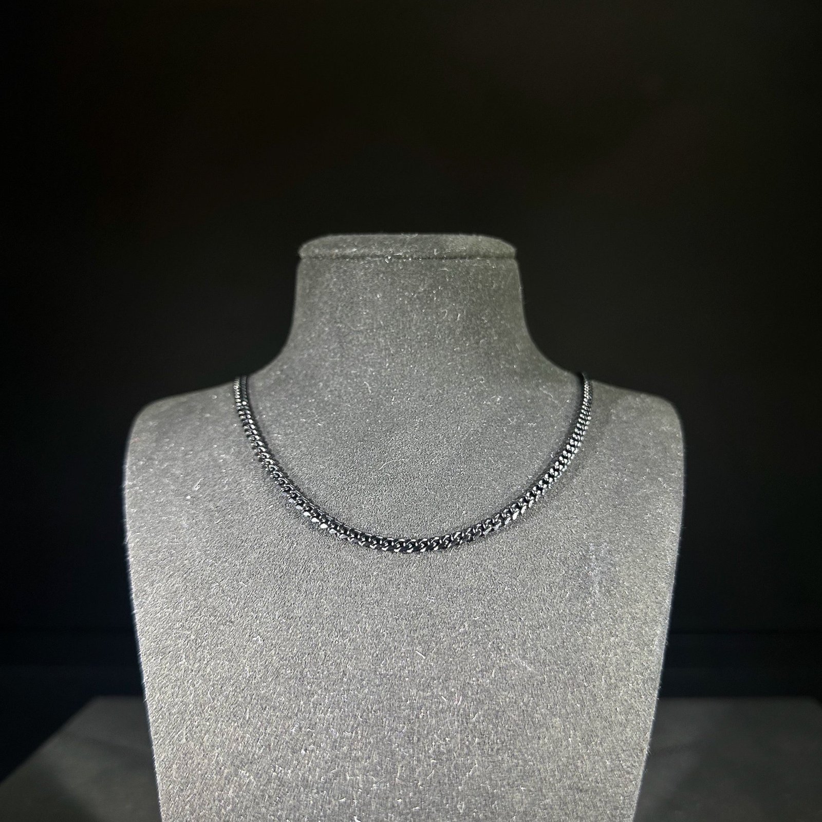 Micro 3mm Black Cuban Chain