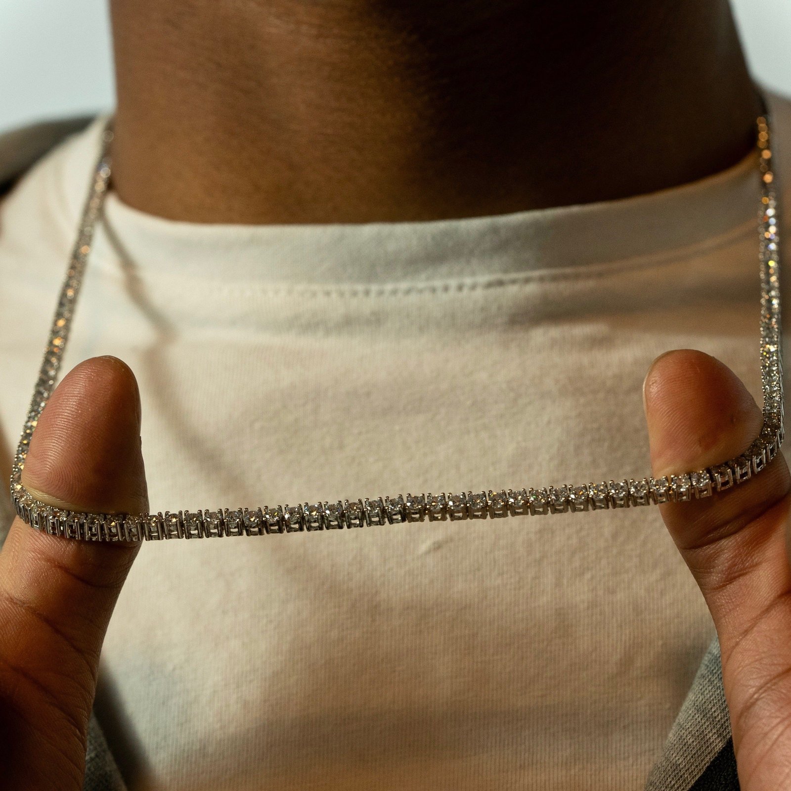 3mm Round Silver Tennis Chain